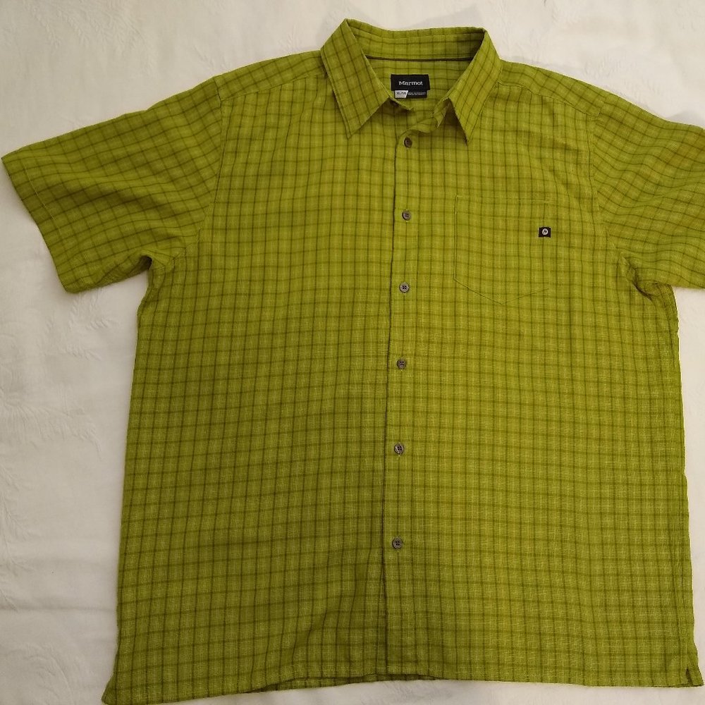 Marmot Short Sleeve Shirt XL Green beautiful